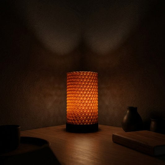Geometric Honeycomb 3D Printed Table Lamp