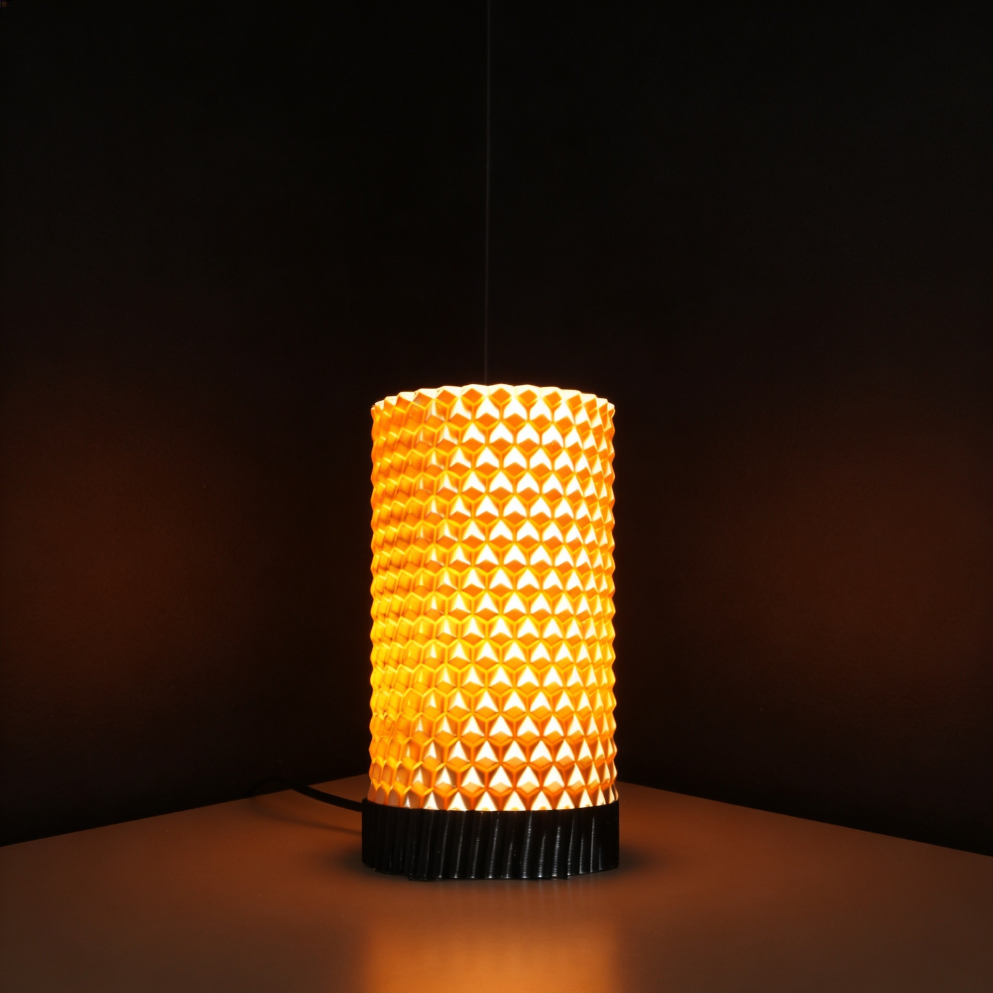 Geometric Honeycomb 3D Printed Table Lamp